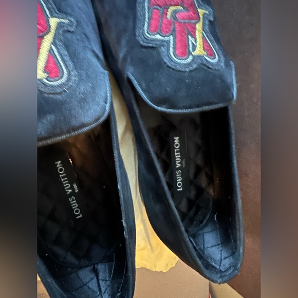 Louis Vuitton Men Shoes Black Suede loafers 9.5UK 10.5US New Never Worn - Picture 4 of 6